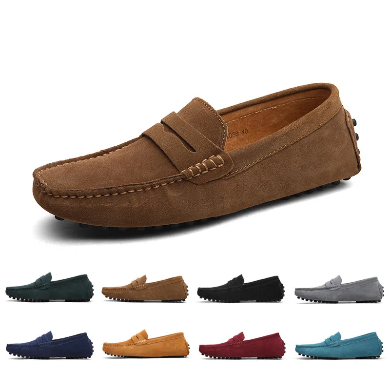 

Men Casual Shoes Classic Original Suede Leather Penny Loafers Slip On Flats Male Moccasins Casual Shoes