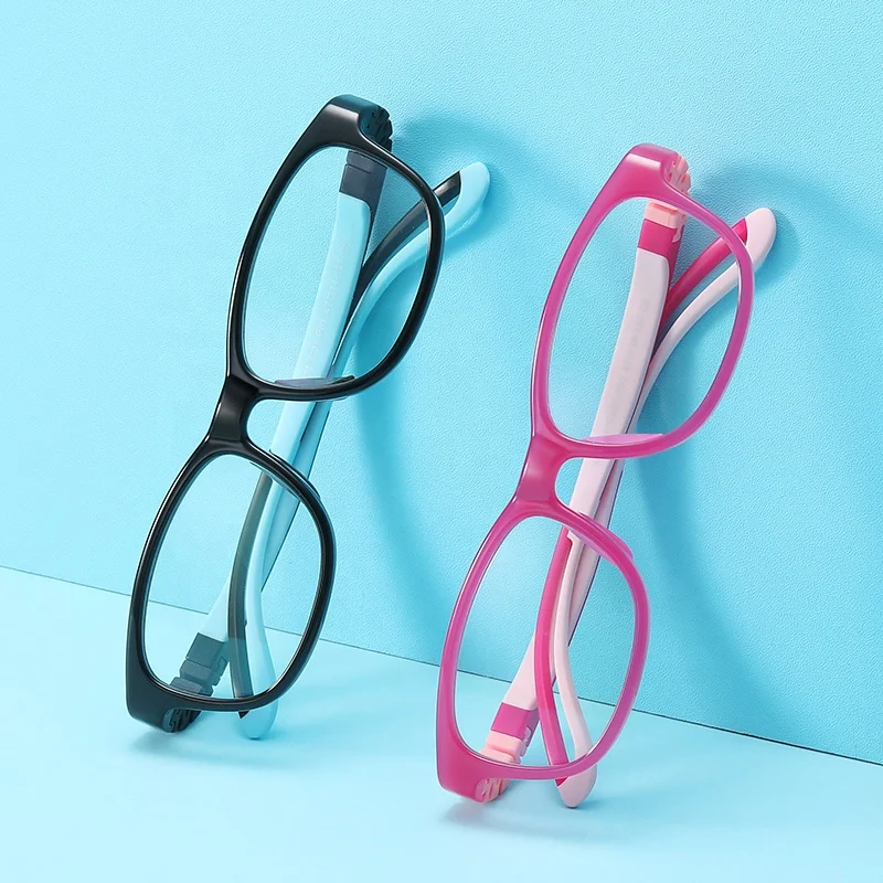 

High quality detachable children eyewear TR90 Slicone flexible optical frames kids anti blue light blocking computer glasses