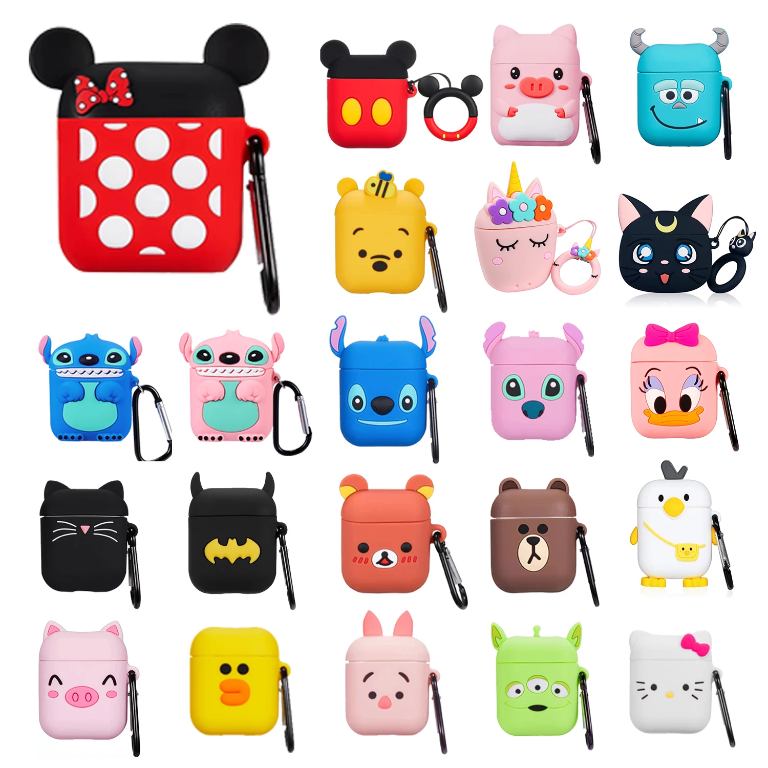 

Wholesale New For Airpods Case Silicone Cute For Airpod Case For Airpods 1/2 Cover Headset Custom Accessories Box Case, Multiple colors