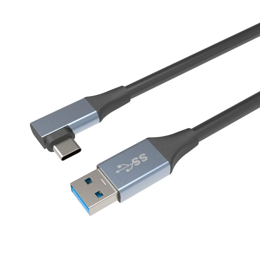 

VR Headset Cable USB 3.0 Type-A male to Type-C right angled Q uest2 Link Cable USB3.1 GEN1 5Gpbs