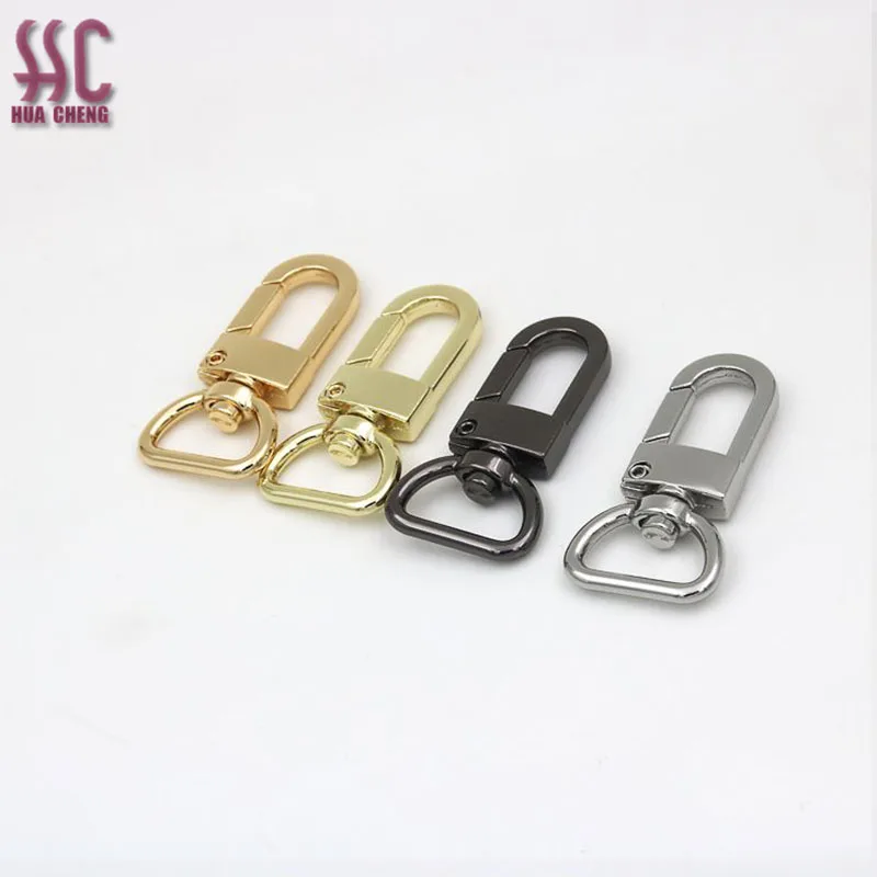 

wholesale Handbag/Lanyard/Dog Leash Zinc Alloy Metal Swivel 10/20mm Snap Hook jaw clip accessories with Swivel Snap Hook