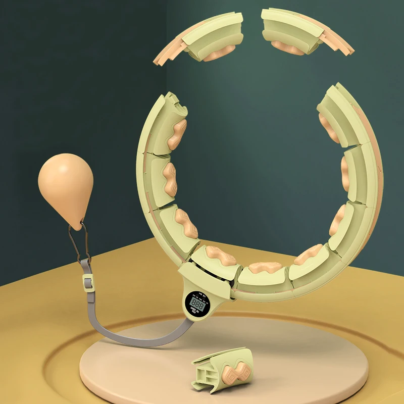 

2021 Wholesale Fitness Automatic Hula Hooping Box Smart Hulahoop Hula Ring Weighted Loss Hula-Hoop