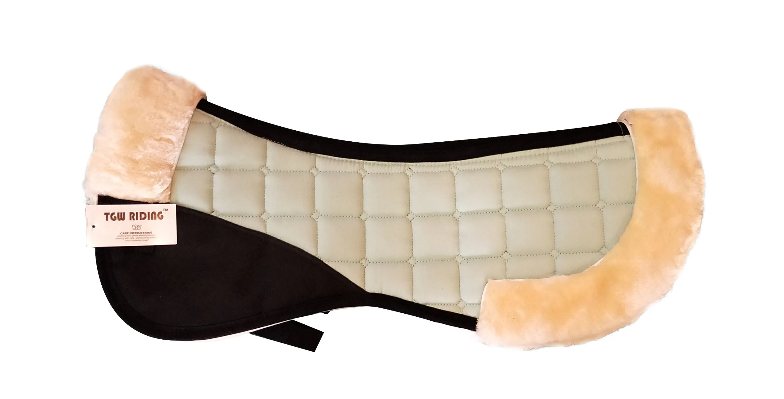 
Sheepskin saddle pad horse equestrian lambskin half pad 
