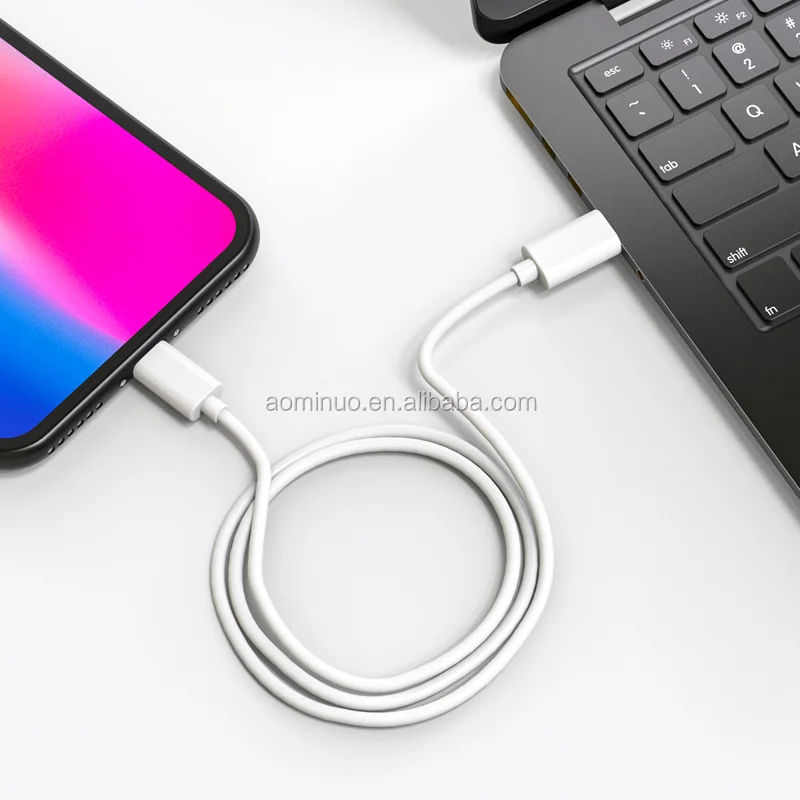 

Type C USB cable 18W PD USB-C Fast Charging Data Cable for iPhone 12 11 pro max, White