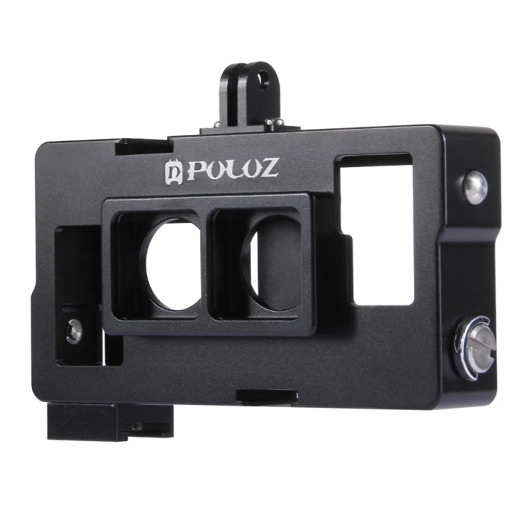 

High Quality 2 in 1 CNC Aluminum Alloy Protective Cage with Lens Frame for GoPro HERO4 /3+