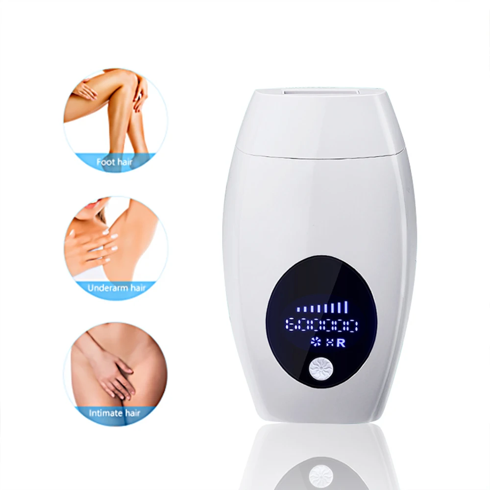 

2021 Home Beauty Device Epilator Permanent Skin Rejuvenation 600000 Flashes IPL Laser Hair Removal Instrument, White