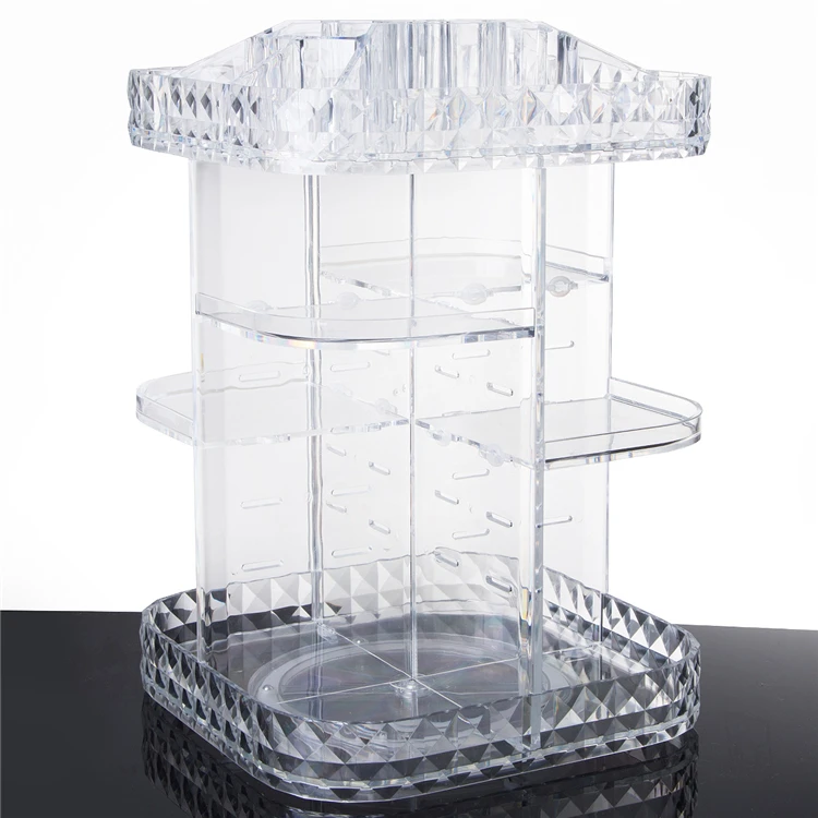 

Transparent Acrylic 360 Rotating Makeup Cosmetic Storage Box Rotating Storage Organizer