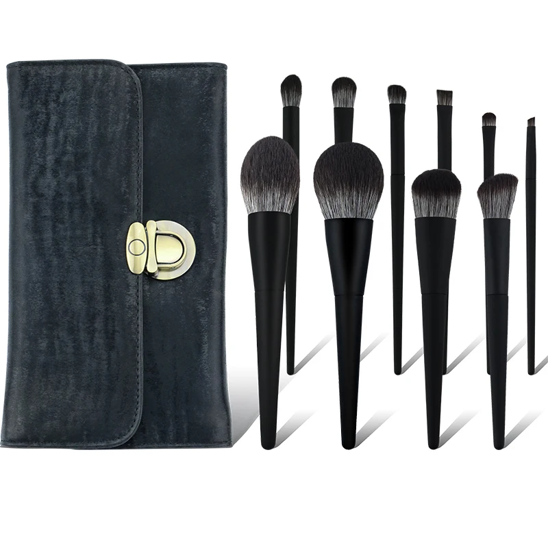 

New popular 10pcs makeup brush set with bag professional makeupbrushes sustainable beauty tools for make up products, As pic