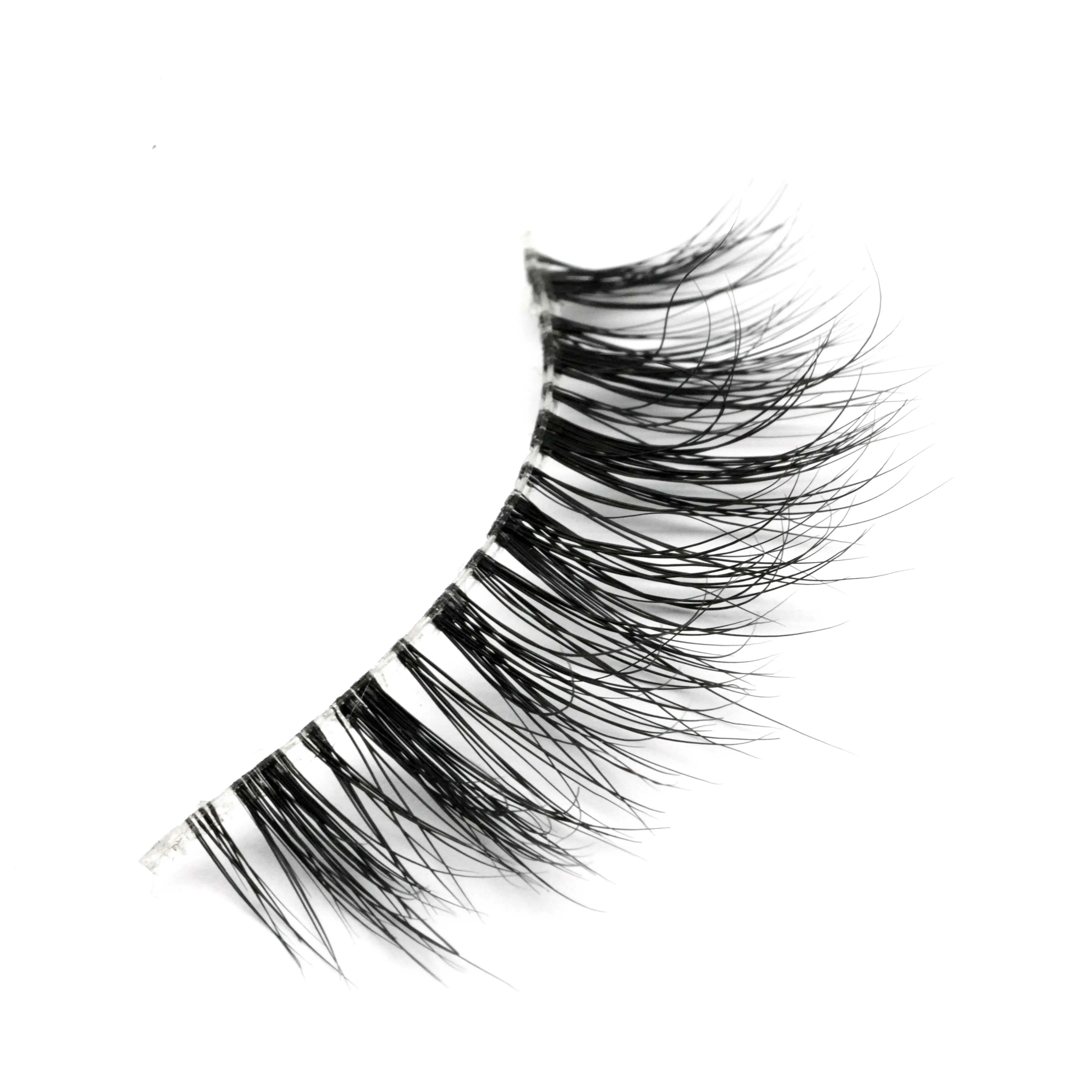 

3D Mink Lashes Wholesale Custom Box Own Logo Brand Mink Eyelashes, Natural black