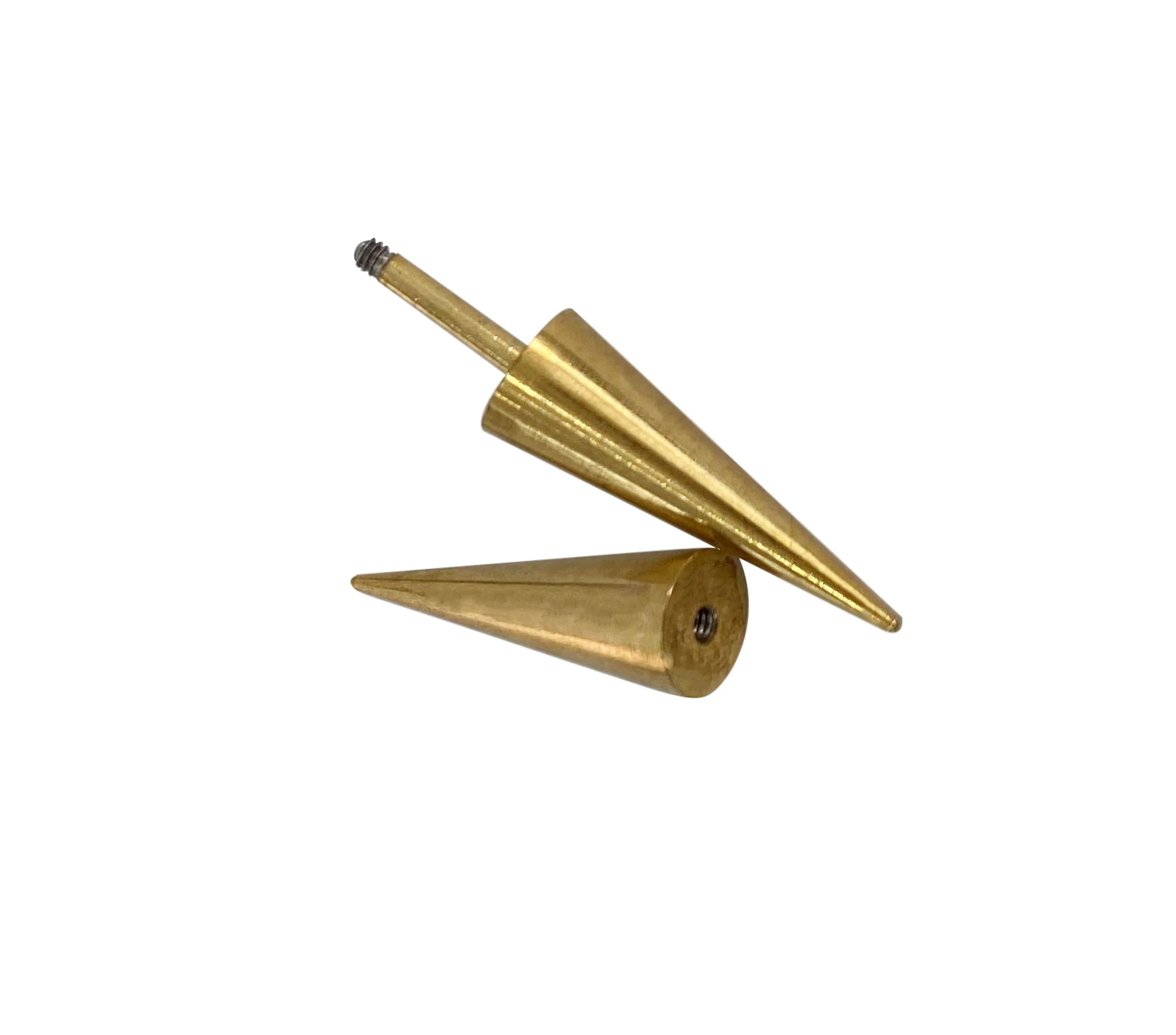 

Classic Fashion Punk Rock Rivet Spike Tip Cone Stainless Steel Women Men Ear Stud Earrings Piercing Body Jewelry, Gold