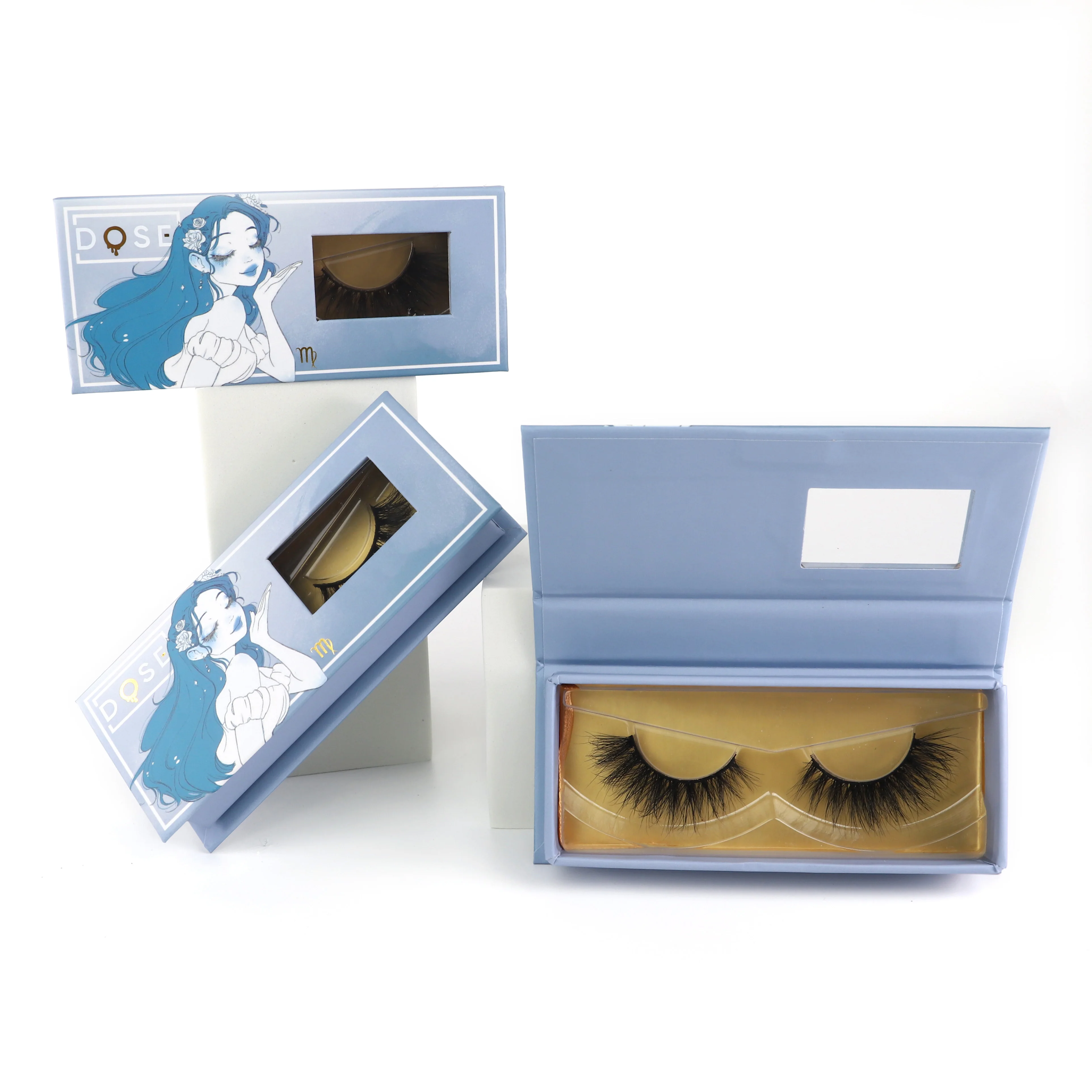 

free lashes sample 6DS27 3D mink eyelash private label