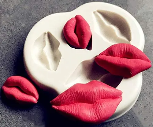 

LOVE'N LV612L Valentine's Day DIY sexy red lips lips flip sugar cake with chocolate decoration silicone mold