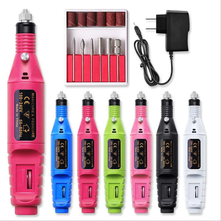 

Wholesale Private Label Rechargeable Manicure Mini Art 3000 Rpm Portable Pen File Machine Professional Electric Nail Drill, 6colors