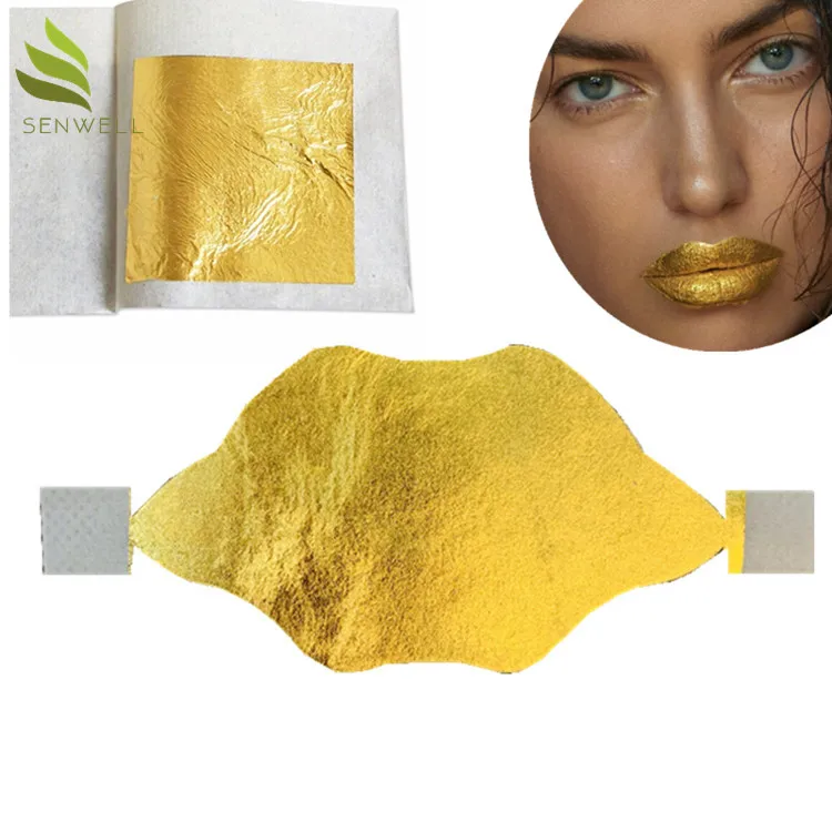 

Hot sales 24k hand made gold leaf sheets anti-wrinkling facial mask for skin care, Golden