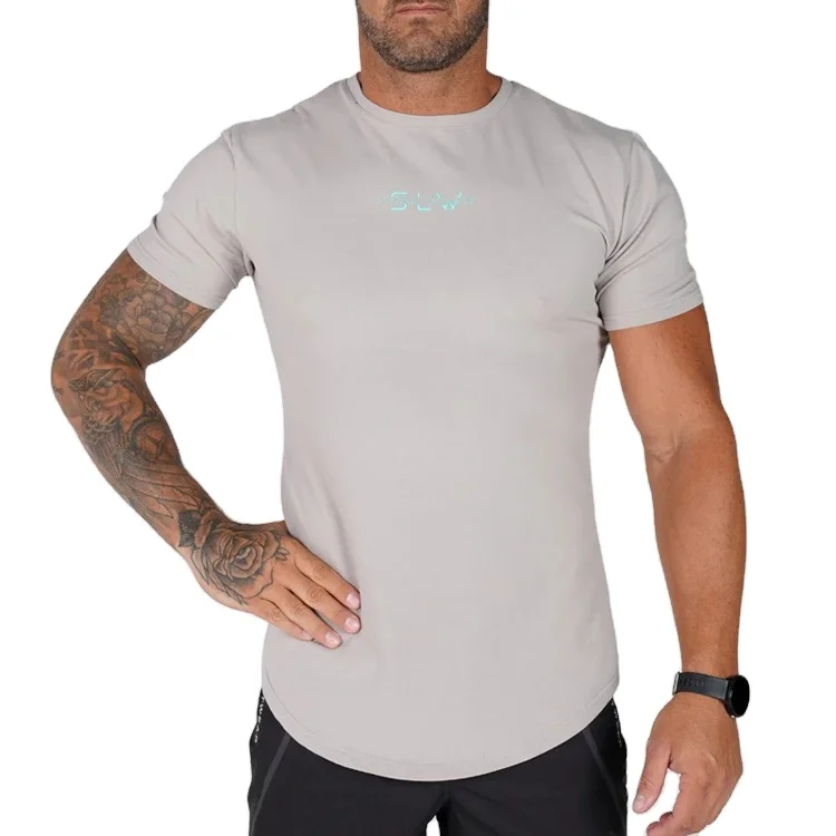 

Wholesale regular fit custom logo short sleeve men's t shirt cotton polyester