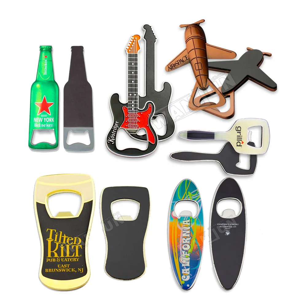 

Factory manufacture 3d printer wood beer magnet bottle opener customized fridge magnet metal bottle opener