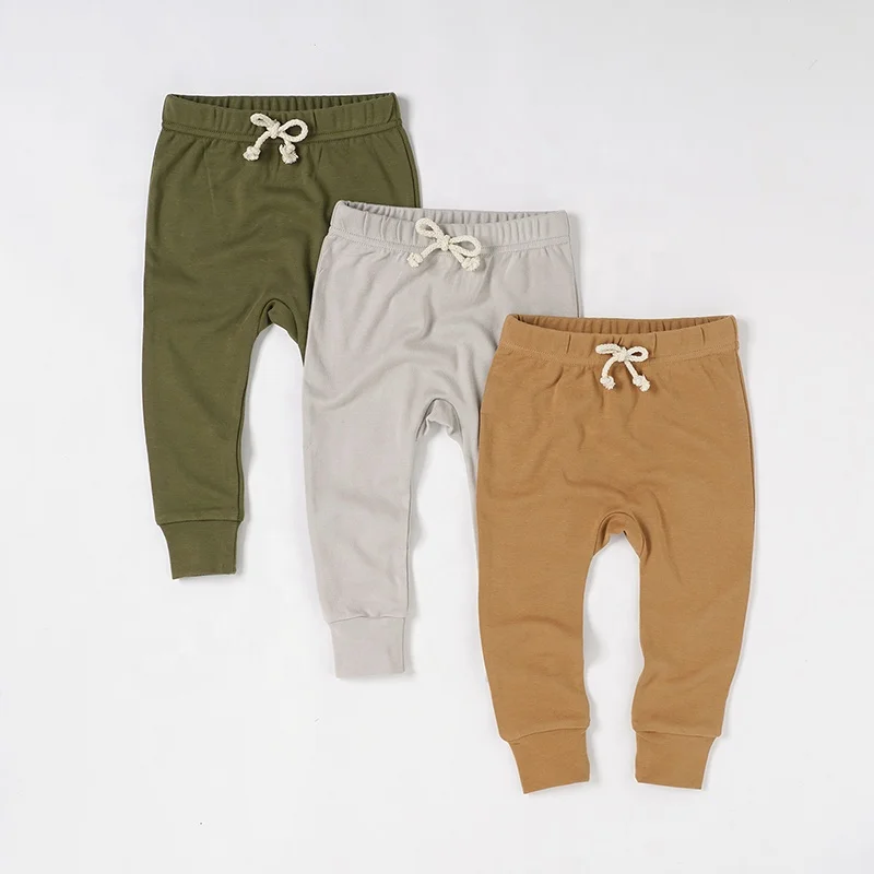 

Spring Autumn Knitted Organic Baby Pants 0-3T Baby Diaper Pants
