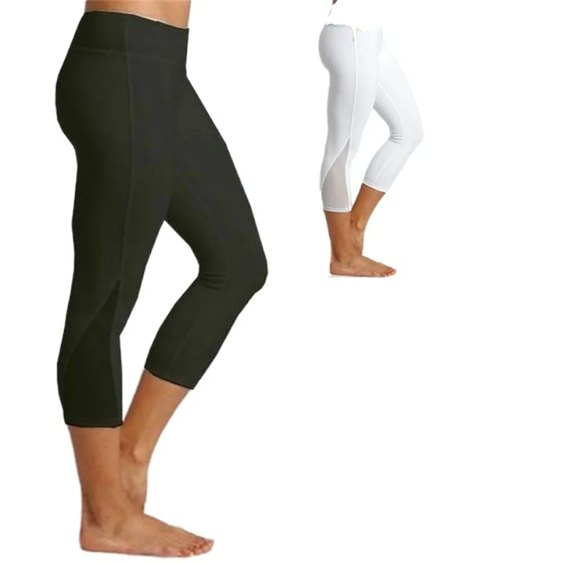 

2021 new mesh sports fitness women's high quality breathable Yoga Pants wholesale, Blue black white