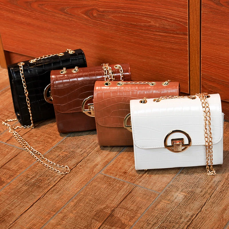 

Ladies Fashion Chain Shoulder Messenger Bags Pu Leather Crossbody Bag Women