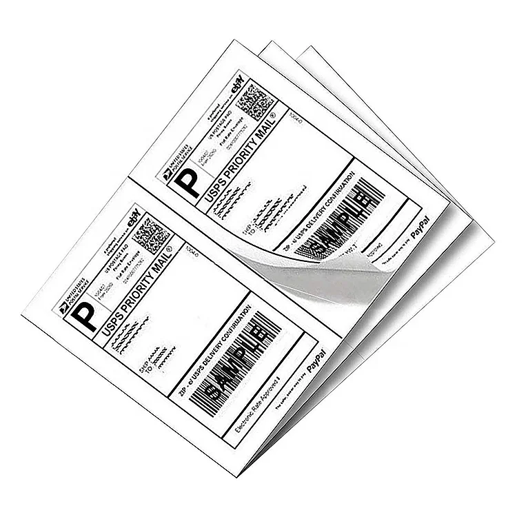 

Half Sheet Shipping Labels for Laser and Inkjet Printers 2 Per Page Self Adhesive Mailing Labels for Packages White 8.5X5.5 inch