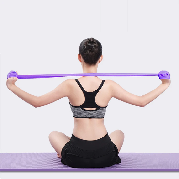 

non slip elastic belt stretch long latex fitness cheap running resistance personalized elastic band, 5 colors