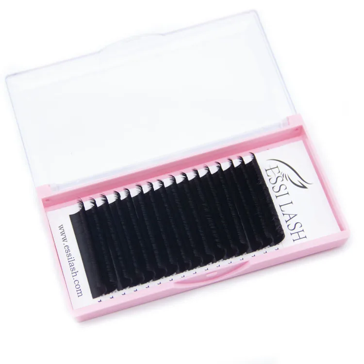 

Deep Black Hand Made Soft Eyelash Extension Volume 6-25mm Eyelash Extension, Dark matte black