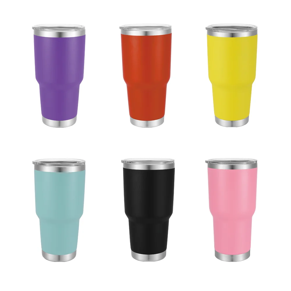 

30oz Vacuum Insulated Tumbler 30oz Double Wall Stainless Steel Insulated Tumbler Powder Coated Travel Mug, Colors
