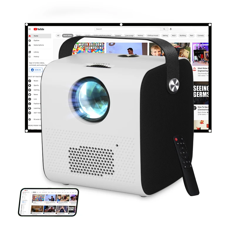 

Handheld Home Theatre Projector 720p Support WIFI 1080P HD Outdoor Projector