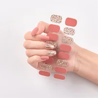 

Mixed 2019 popular nail art nail decals full cover shiny glitter nail stickers