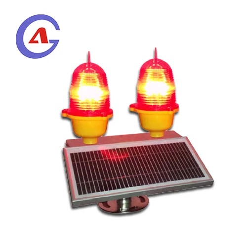 
icao high intensity airport runway airfield building tower aircraft double red led solar powered aviation obstruction light 