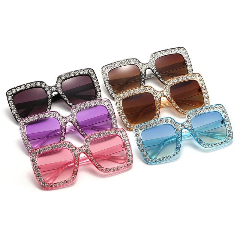 

MT Fashion Sunglasses 2021 Women Newest Oversized Bling Sunglasses Diamond Sunglasses