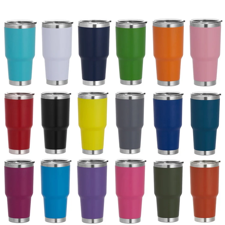 

Wholesale Custom 304 Stainless Steel Car Mug Double Wall Vacuum Insulated Travel Sport 30oz Tumblers Cup With Lid, Customized colors acceptable