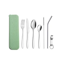 

Yifan Founder stainless steel spoon and fork set in a case for travel