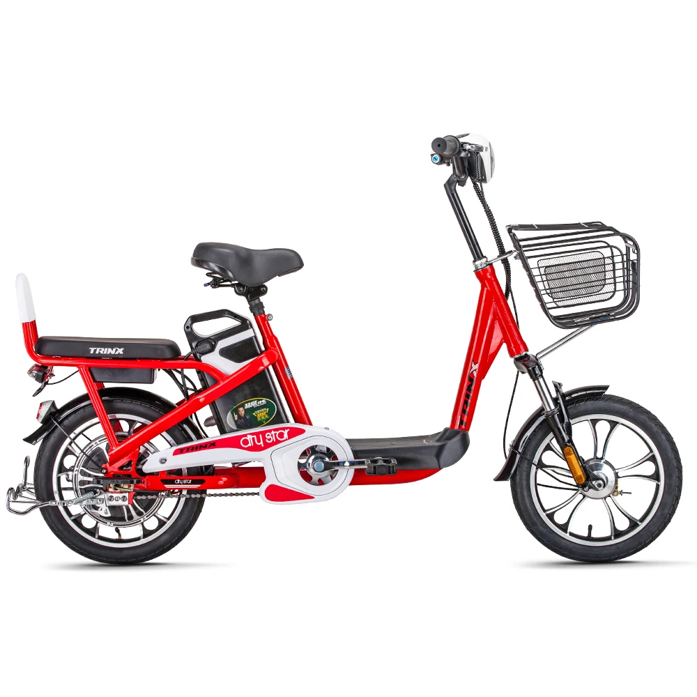 

CITY STAR 1.0 Cheap price 16 inch steel frame electric bikes two seat best quality China 48V adult electric bike with pedals, Customized color