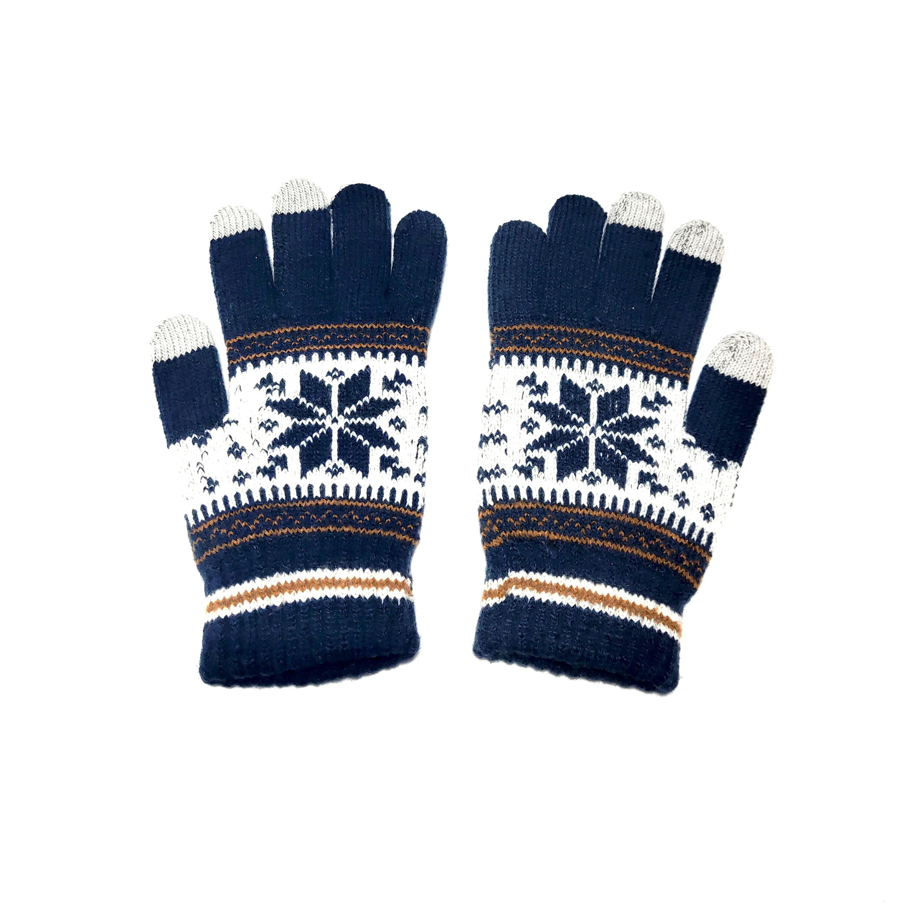 
Best price quality Acrylic Knitted Jacquard pattern fashion funky warm winter Magic Gloves 