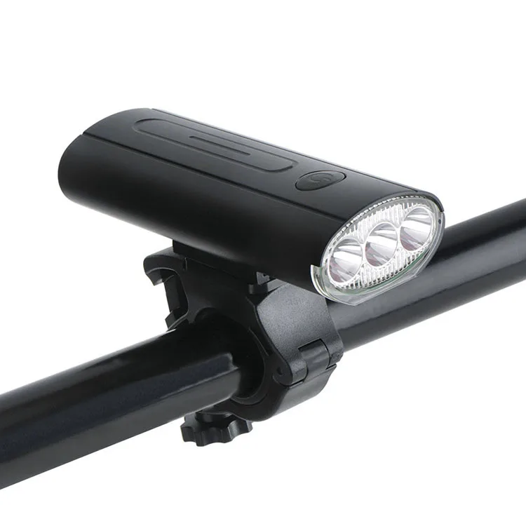 

Waterproof High Brightness 3 Led Bicycle Lights Usb Rechargeable Bike Torch Lights Cycling Headlight With Power Bank Function