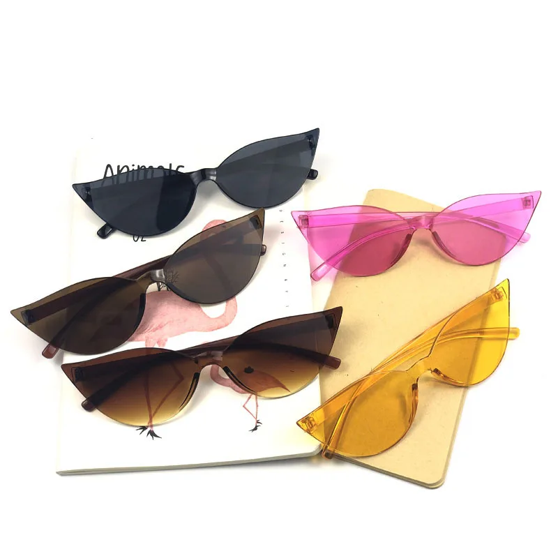 

Keloyi Fashion cat eye sunglasses for men and women one-piece glasses retro personality female trend wild glasses