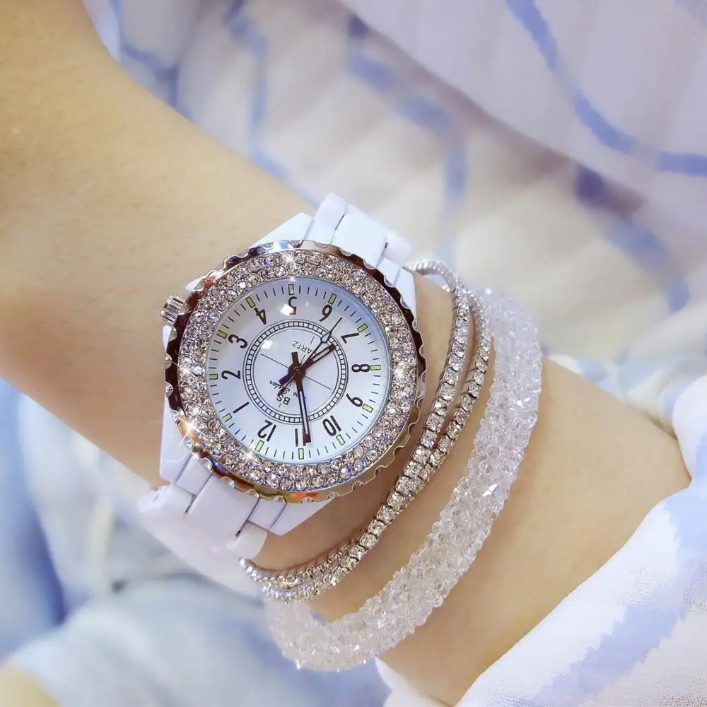 

Black White Classic Wrist watch Women Bracelet Watches