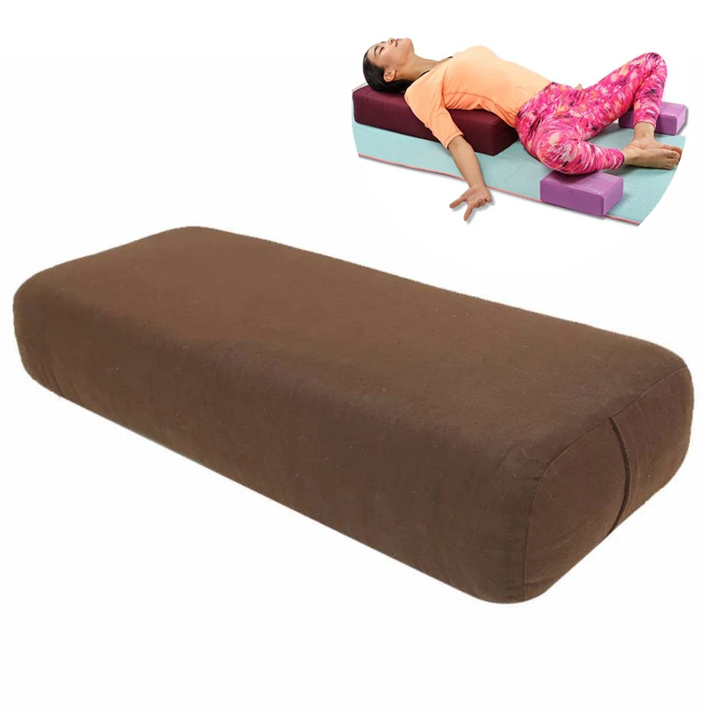 

Cotton Cover Yoga Pillow High-density TPE Foam Lining Yoga Block Exercise Fitness Gym Slimming Mat Yoga Pillow