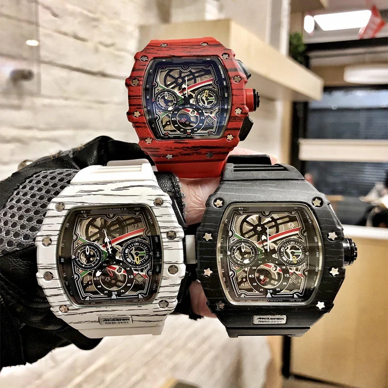 

[21 new model 03] square wine barrel luxury watch brand watch high quality6-pin, 5 colors