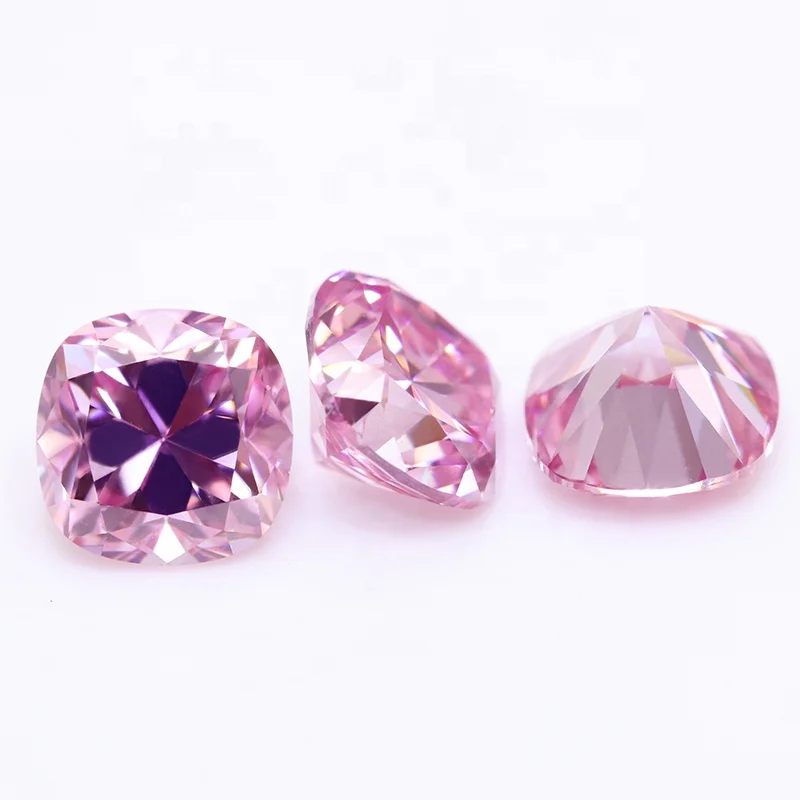 

Color moissanite 0.8ct 1.5ct 2 carats cushion cut pink moissanite stones, Special pink.