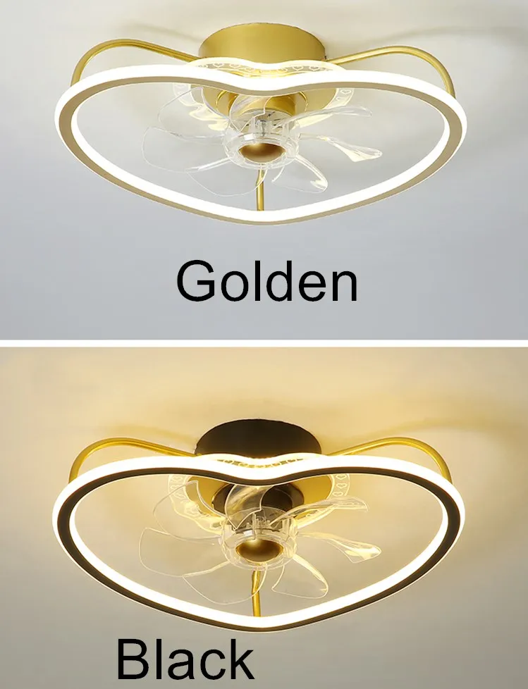 High quality simple led fans ceiling light indoor remote control led mounted fan light