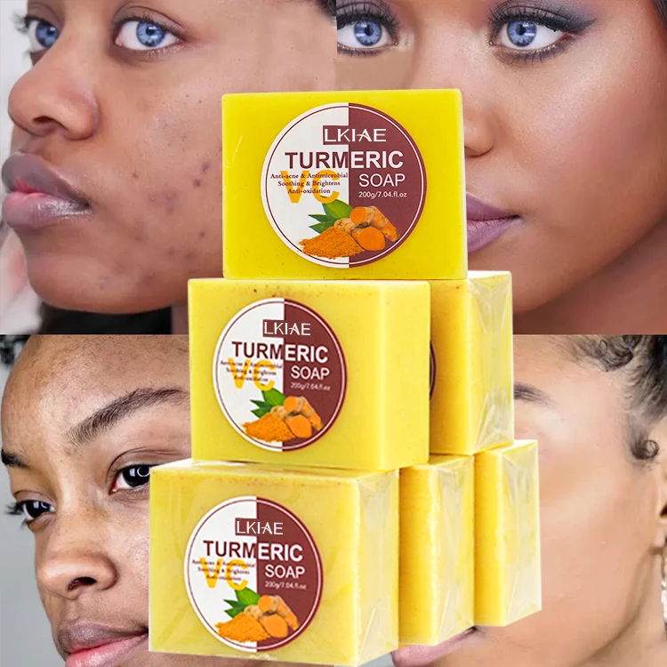 Custom Natural Organic Handmade Soap for Body Whitening Soap Bar Wholesale Hand Made Turmeric Tumeric Soap