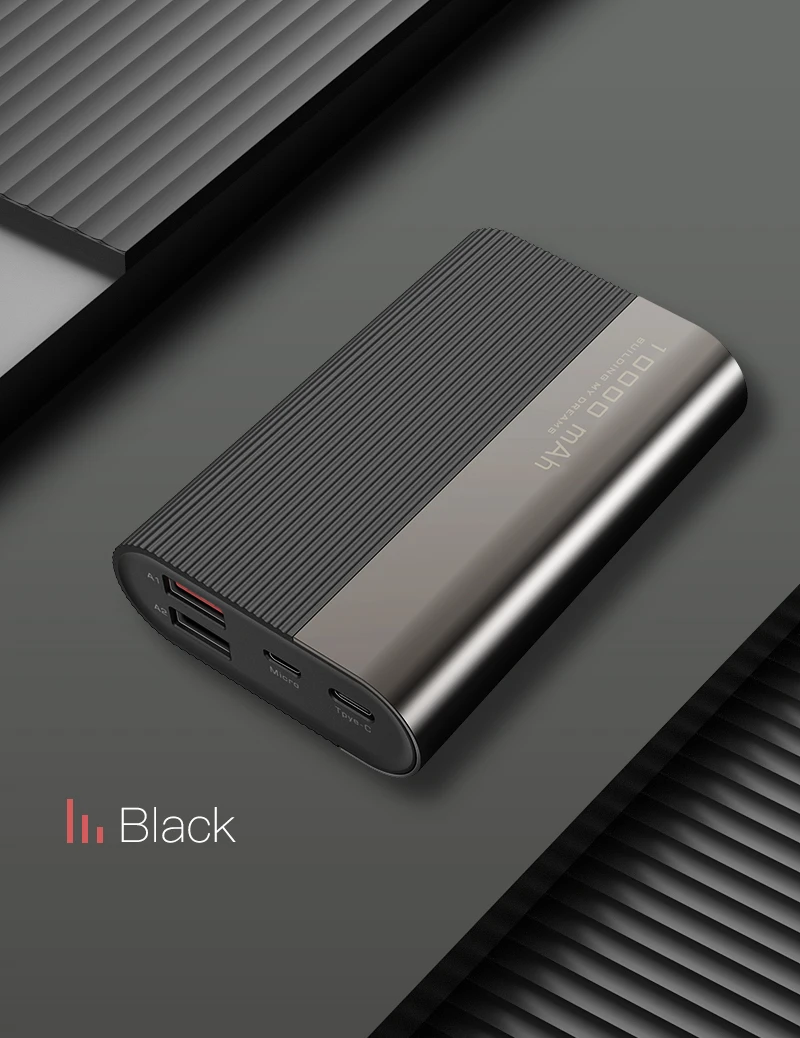 Kuulaa Output Power Bank New Mini Energycell 18W Fast Charge 5V/3A 10000mah for Iphone Samsung Galaxy Etc Portable High Capacity - ANKUX.COM