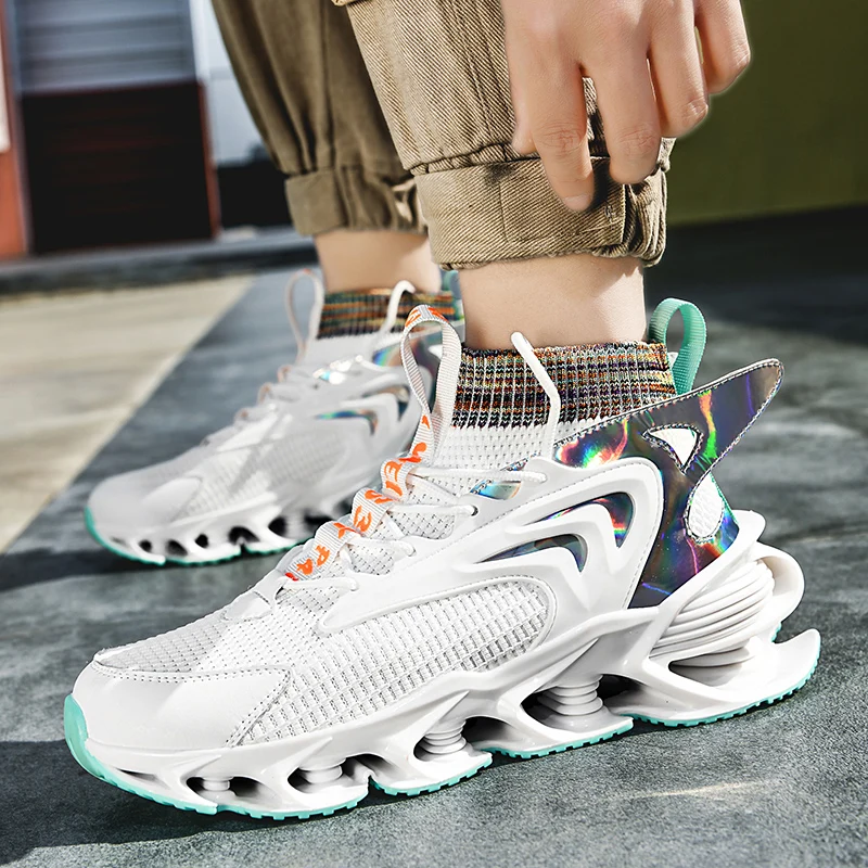 

Zapatos Men Comfortable Breathable Blade Running Shoes Air Cushion Sneakers Footwear Trainer Fashion Jogging Athletic Chaussures, 2 colors