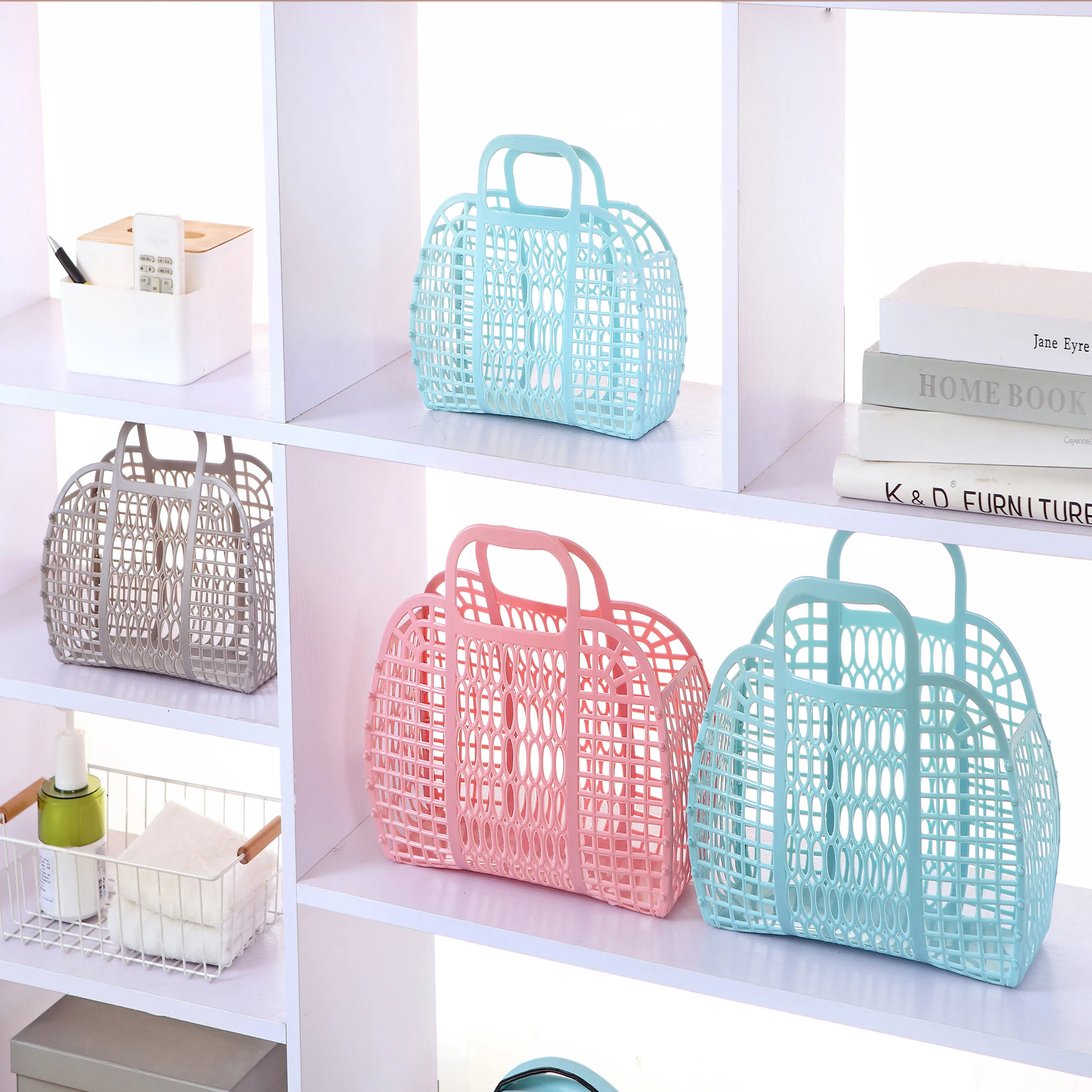 

Multifunction Baby Nursery Kitchen Vegetable Fruit Bath Dirty Clothes Shopping Plastic Storage Basket, Blue;pink;gray
