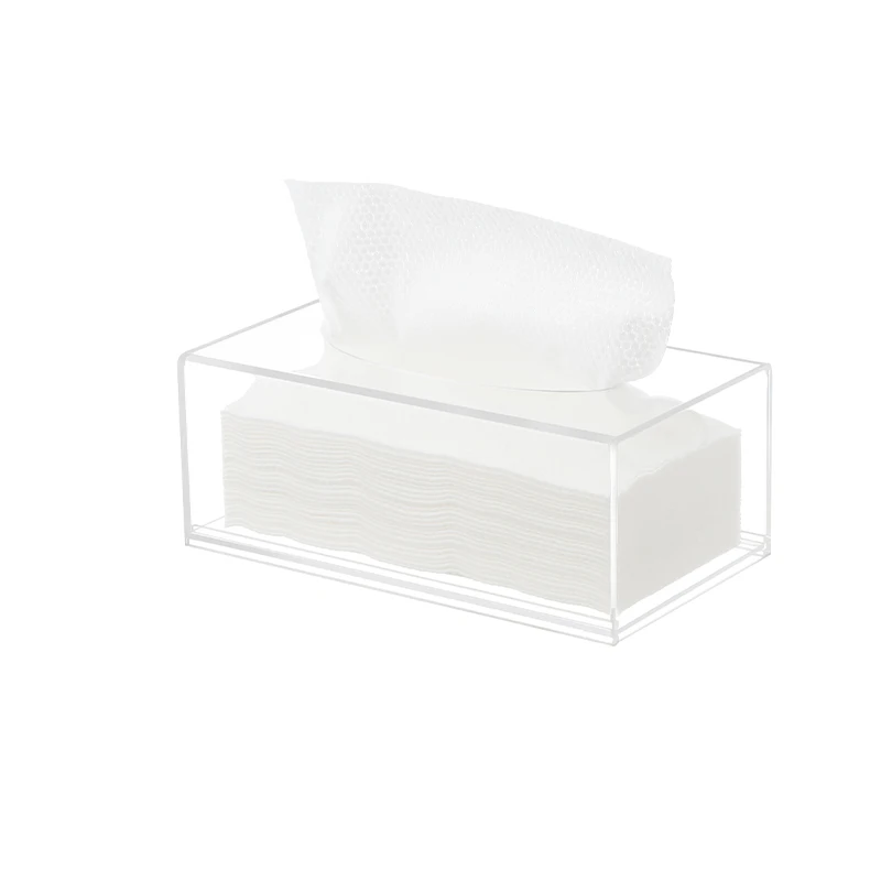 

Clear Transparent Tissue Holder Box Acrylic Hot Sale Square Tissue Box Holder