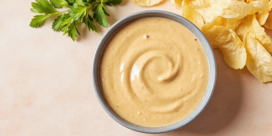 Final drizzle of tahini sauce on a dish