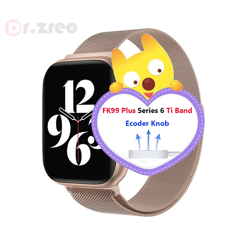 

Series 6 Men Women FK99plus Smart Watch 44mm Heart Rate Monitor wireless charging Two-ways call Wristwatch FK99 plus smartwatch