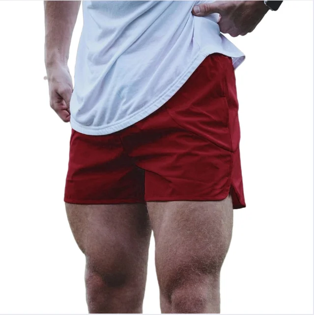 

Men's elastic waist gym short pants men finess jogging shorts